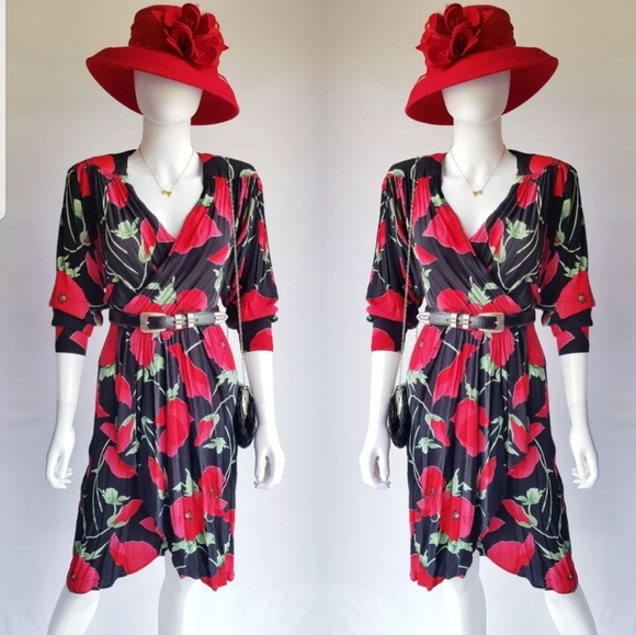 Vintage 80's Floral Dress - Picture 1 of 3